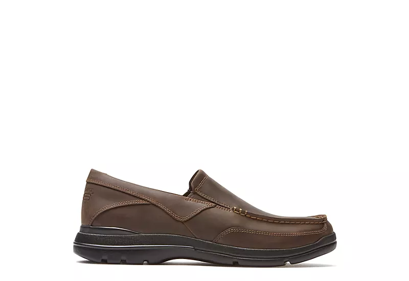 Rockport Mens Junction Point Slip On Oxford - Brown 2 Rockport Mens Junction Point Slip On Oxford - Brown - Image 2