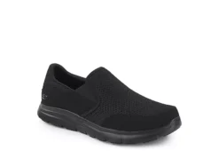 Skechers Mens Mcallen Slip Resistant Work Shoe - Black