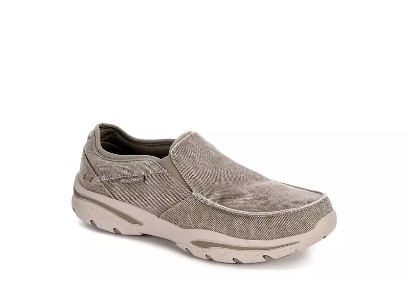 Skechers Mens Moseco Slip On Sneaker - Taupe 1 Skechers Mens Moseco Slip On Sneaker - Taupe