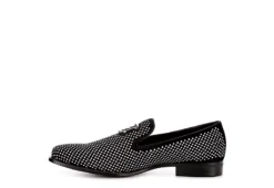 Stacy Adams Mens Swagger Studded Slip On Oxford - Black -Outlet Step In Style Store US 01 420069 03