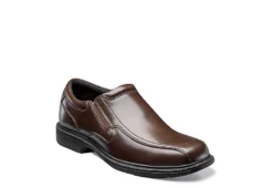 Nunn Bush Mens Bleeker Street Bike Toe Slip On Oxford - Brown