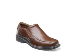 Nunn Bush Mens Bleeker Street Bike Toe Slip On Oxford - Cognac
