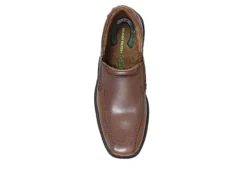 Nunn Bush Mens Bleeker Street Bike Toe Slip On Oxford - Cognac -Outlet Step In Style Store US 01 500489 05
