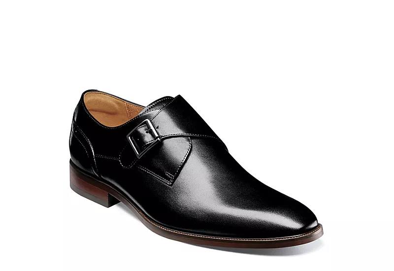 Florsheim Mens Sorrento Plain Toe Single Monk Strap Oxford - Black 1 Florsheim Mens Sorrento Plain Toe Single Monk Strap Oxford - Black