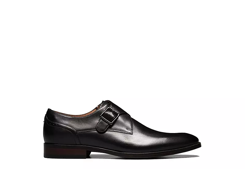 Florsheim Mens Sorrento Plain Toe Single Monk Strap Oxford - Black 2 Florsheim Mens Sorrento Plain Toe Single Monk Strap Oxford - Black - Image 2
