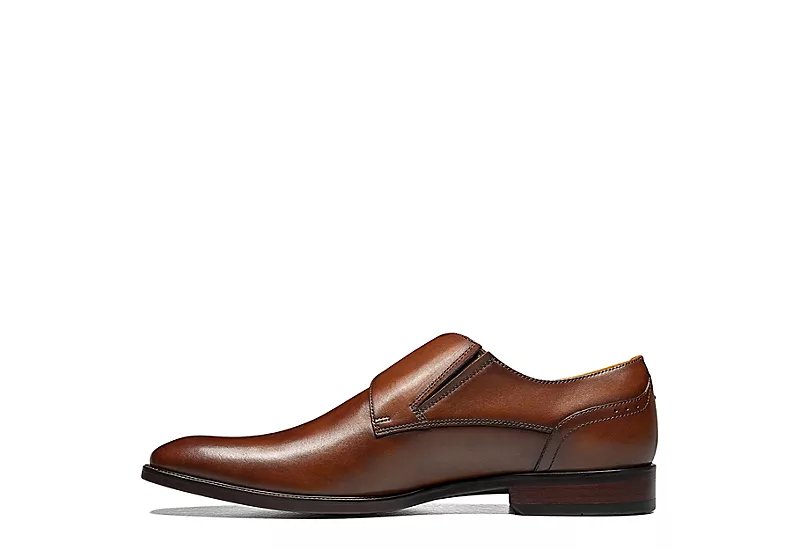 Florsheim Mens Sorrento Plain Toe Single Monk Strap Oxford - Cognac 4 Florsheim Mens Sorrento Plain Toe Single Monk Strap Oxford - Cognac - Image 4