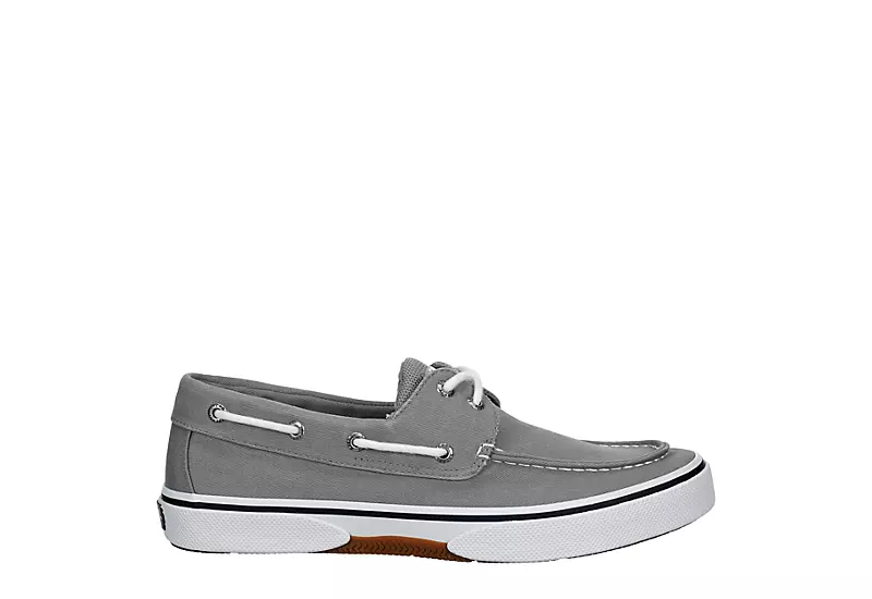 Sperry Mens Halyard 2-eye Slip On Sneaker - Grey 2 Sperry Mens Halyard 2-eye Slip On Sneaker - Grey - Image 2