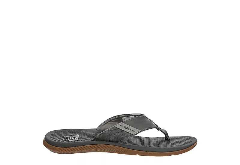 Reef Mens Santa Ana Flip Flop Sandal - Grey 2 Reef Mens Santa Ana Flip Flop Sandal - Grey - Image 2
