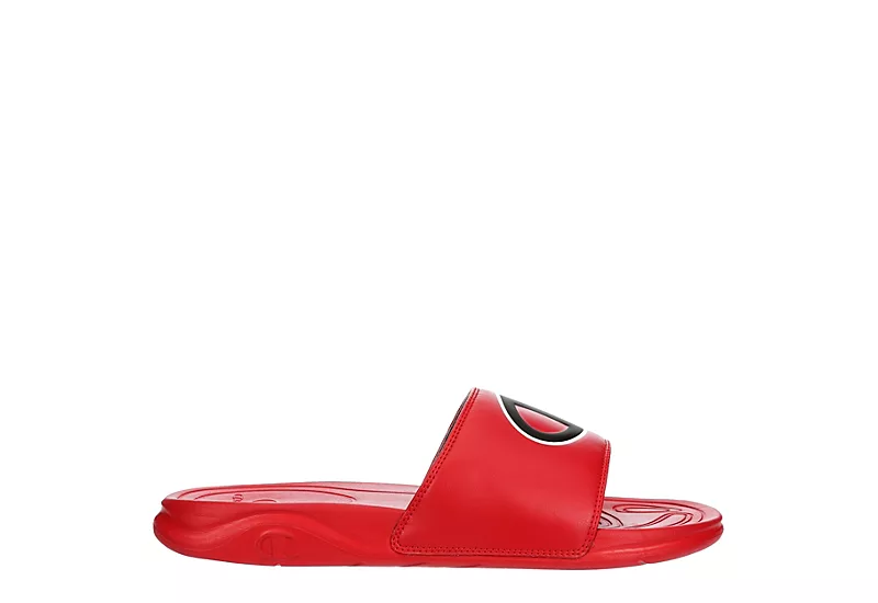 Champion Mens Mega Slide Big C Slide Sandal - Red 2 Champion Mens Mega Slide Big C Slide Sandal - Red - Image 2