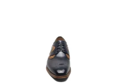 Stacy Adams Mens Palmer Plain Toe Medallion Oxford - Navy -Outlet Step In Style Store US 01 501554 02