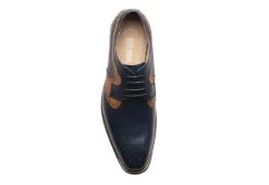 Stacy Adams Mens Palmer Plain Toe Medallion Oxford - Navy -Outlet Step In Style Store US 01 501554 05