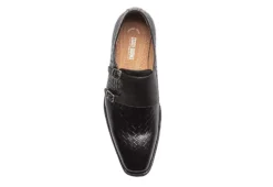 Stacy Adams Mens Torrance Plain Toe Double Monk Strap Oxford - Black -Outlet Step In Style Store US 01 501558 05