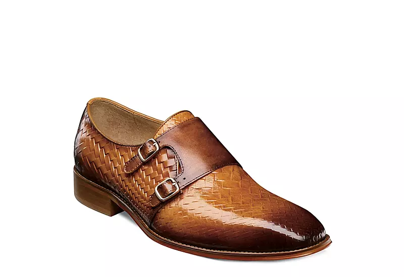 Stacy Adams Mens Torrance Plain Toe Double Monk Strap Oxford - Cognac 1 Stacy Adams Mens Torrance Plain Toe Double Monk Strap Oxford - Cognac