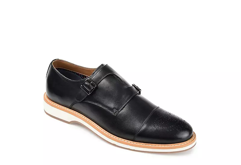 Thomas & Vine Mens Ransom Monk Strap Oxford - Black 1 Thomas & Vine Mens Ransom Monk Strap Oxford - Black