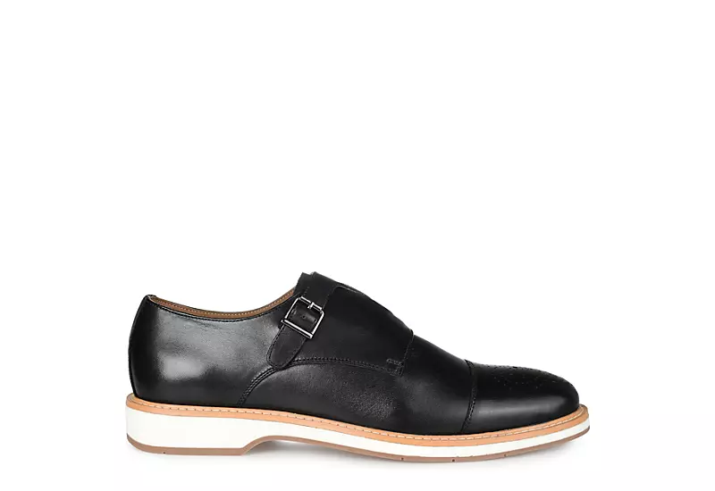 Thomas & Vine Mens Ransom Monk Strap Oxford - Black 2 Thomas & Vine Mens Ransom Monk Strap Oxford - Black - Image 2