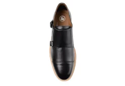 Thomas & Vine Mens Thatcher Monk Strap Oxford - Black -Outlet Step In Style Store US 01 501670 05