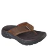 Skechers Mens Malico Flip Flop Sandal - Brown