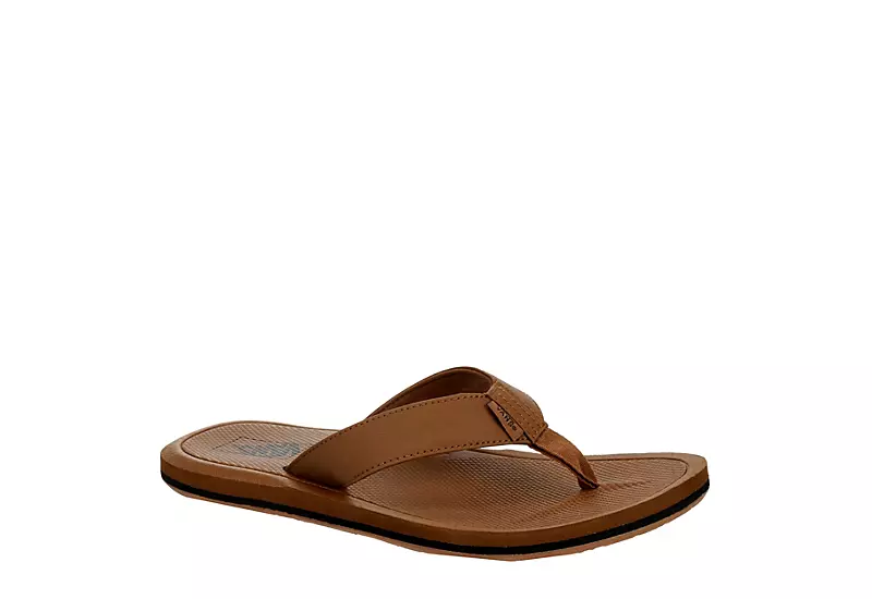 Vans Mens Morro 3 Point Flip Flop Sandal - Brown 1 Vans Mens Morro 3 Point Flip Flop Sandal - Brown