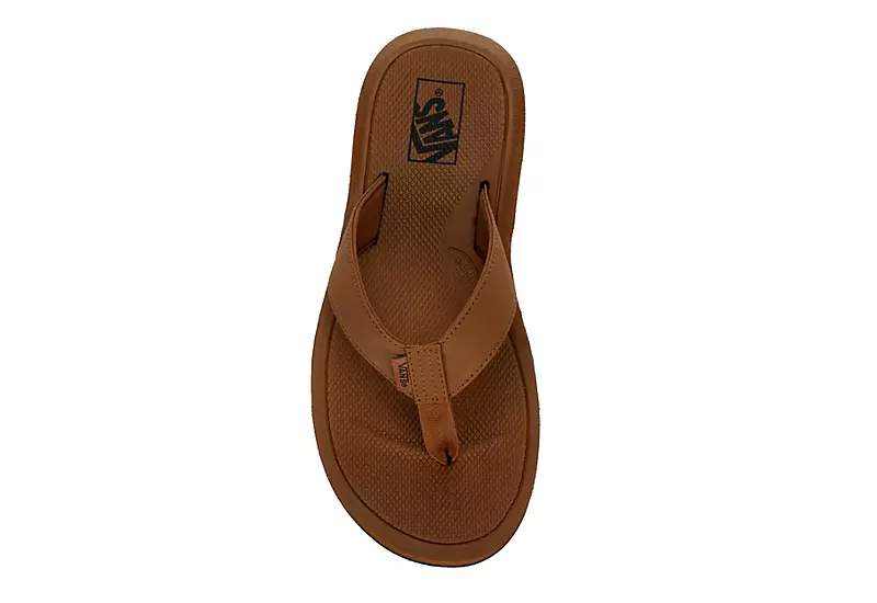 Vans Mens Morro 3 Point Flip Flop Sandal - Brown 6 Vans Mens Morro 3 Point Flip Flop Sandal - Brown - Image 6
