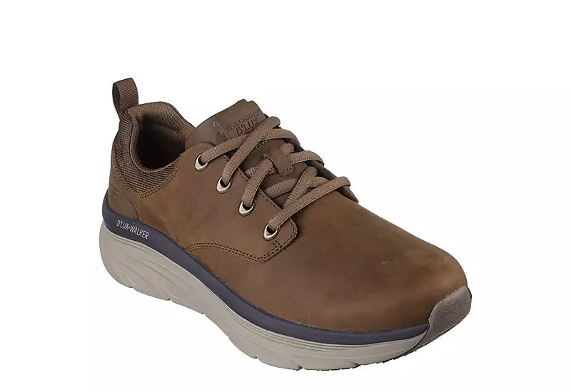 Skechers Mens Dlux Walker - Brown 1 Skechers Mens Dlux Walker - Brown