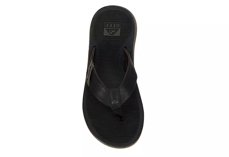 Reef Mens Santa Ana Flip Flop Sandal - Black 6 Reef Mens Santa Ana Flip Flop Sandal - Black - Image 6