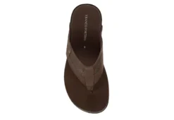 Franco Fortini Mens Newport Flip Flop Sandal - Dark Brown -Outlet Step In Style Store US 01 502430 05