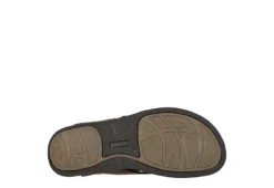 Franco Fortini Mens Newport Flip Flop Sandal - Dark Brown -Outlet Step In Style Store US 01 502430 06