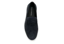Franco Fortini Mens Cameron Slip On Penny Loafer Oxford - Navy -Outlet Step In Style Store US 01 502431 05
