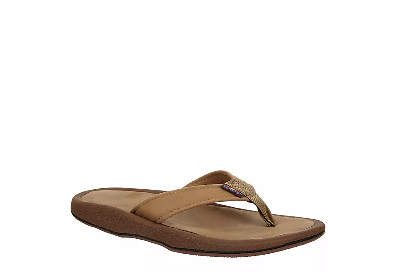 Rainbow Sandals Mens The Navigator Flip Flop Sandal - Brown 1 Rainbow Sandals Mens The Navigator Flip Flop Sandal - Brown