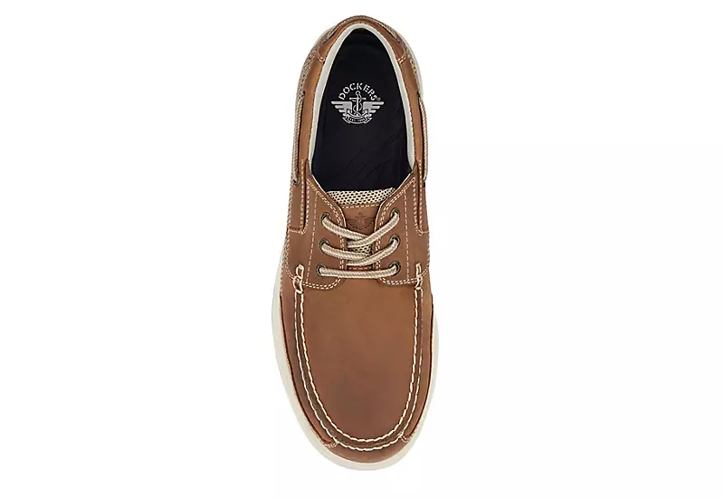Dockers Mens Beacon Boat Shoes - Dark Tan 5 Dockers Mens Beacon Boat Shoes - Dark Tan - Image 5