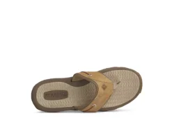 Sperry Mens Outer Banks Flip Flop Sandal - Tan -Outlet Step In Style Store US 01 502722 04