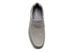 Florsheim Mens Lakeside Canvas Moc Toe Slip On Oxford - Grey -Outlet Step In Style Store US 01 502785 05
