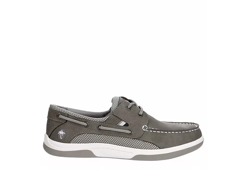 Margaritaville Mens Steady Boat Shoe - Grey 2 Margaritaville Mens Steady Boat Shoe - Grey - Image 2