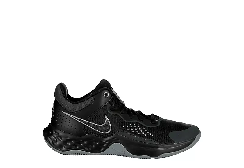 Nike Mens Fly By Mid 3 Basketball Shoe - Black 2 Nike Mens Fly By Mid 3 Basketball Shoe - Black - Image 2