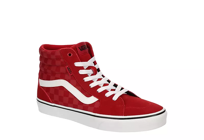 Vans Mens Filmore High Top Sneaker - Red 1 Vans Mens Filmore High Top Sneaker - Red