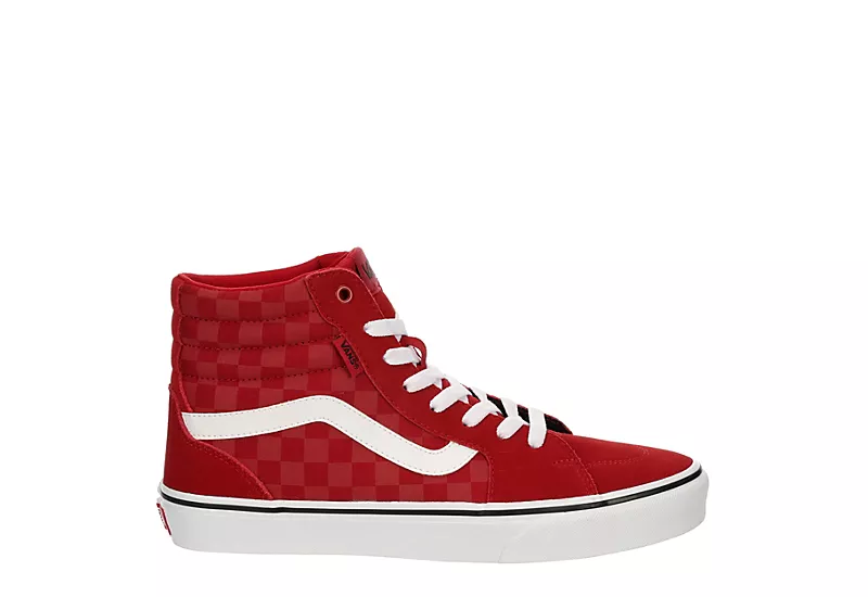 Vans Mens Filmore High Top Sneaker - Red 2 Vans Mens Filmore High Top Sneaker - Red - Image 2