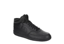 Nike Mens Court Vision Mid Sneaker - Black