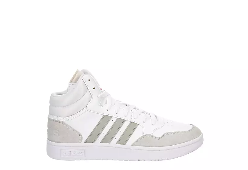 Adidas Mens Hoops 3.0 Mid Sneaker - White 2 Adidas Mens Hoops 3.0 Mid Sneaker - White - Image 2