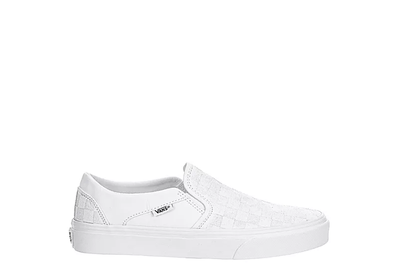 Vans Mens Asher Slip On Sneaker - White 2 Vans Mens Asher Slip On Sneaker - White - Image 2